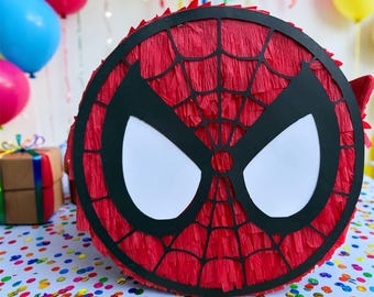 Mini Spider-Man Inspired Piñata | Superhero Party Favor | Handmade Mini Piñata | Birthday Table Decor | Candy Favor Box