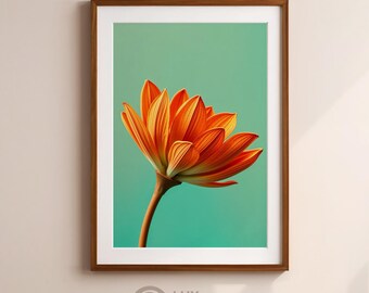 Luxurious Flower Wall Art | Elegant Floral Digital Print | Botanical Art Decor | Instant Download Artwork