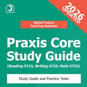 Praxis Kern Studienführer und Übungstests - Praxis Kern Prep Buch - Lesen 5713, Schreiben 5723, Mathe 5733