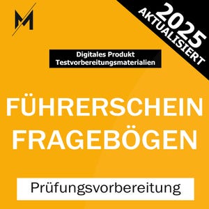 Führerschein Fragebögen - Fahrschule Prüfungsbögen Klasse B - Führerschein Prüfung Lehrbuch
