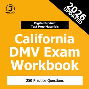 California DMV Exam Workbook - DMV Drivers Workbook California - Ca DMV Handbook - California Drivers Handbook