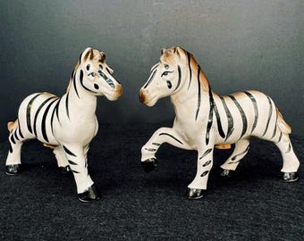 1960-70s UCTCI Zebra Salt & Pepper Shakers