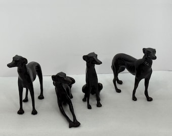 Rare Set of 4, heavy, MCM/Art Deco Era, Bronze?  Greyhound Figures.