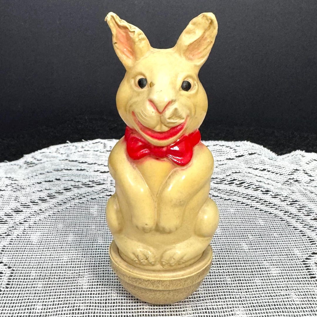 Viscoloid Roly Poly Rabbit Rare Antique “viscoloid” Celluloid Roly-poly Bunny - Etsy