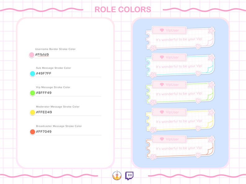 Pastel Scrapbook Twitch Chat Widget: Kawaii Notebook With Stickers ...