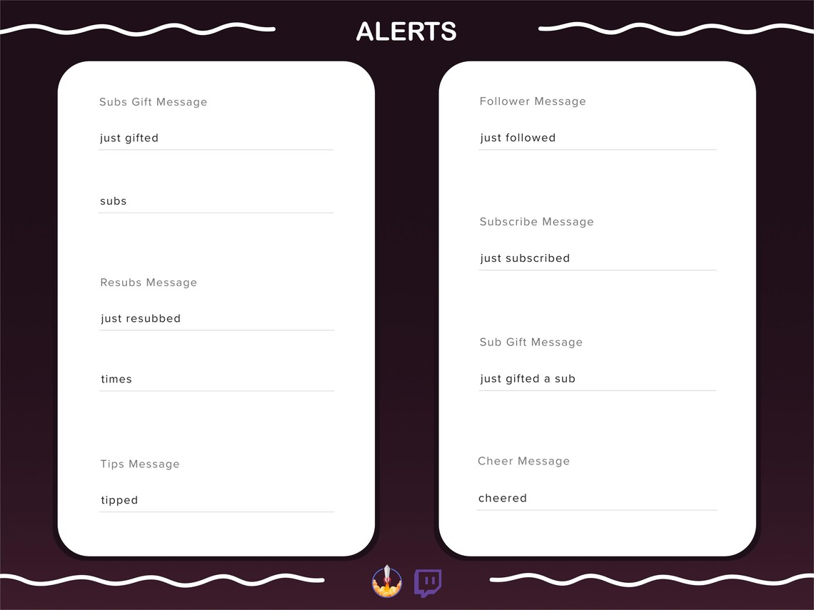 Minimalistic Twitch Chat Widget: Coquette Overlay With Custom Alerts ...