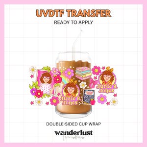 UV 2092 UVDTF Cup Wrap | 16oz Cup Wrap | Ready To Apply | Printed In House | High Quality | Easy To Apply | Cup Transfer | UVDTF