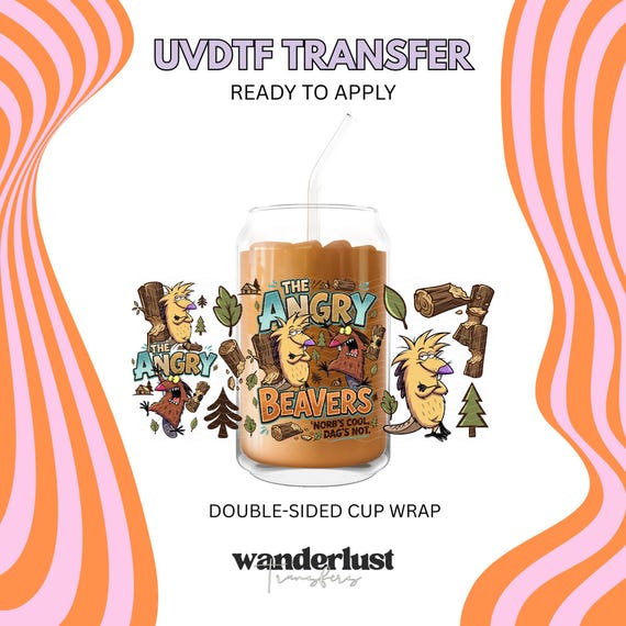 UV 1924 UVDTF Cup Wrap | 16oz Cup Wrap | Ready To Apply | Printed In House | High Quality | Easy To Apply | Cup Transfer | UVDTF
