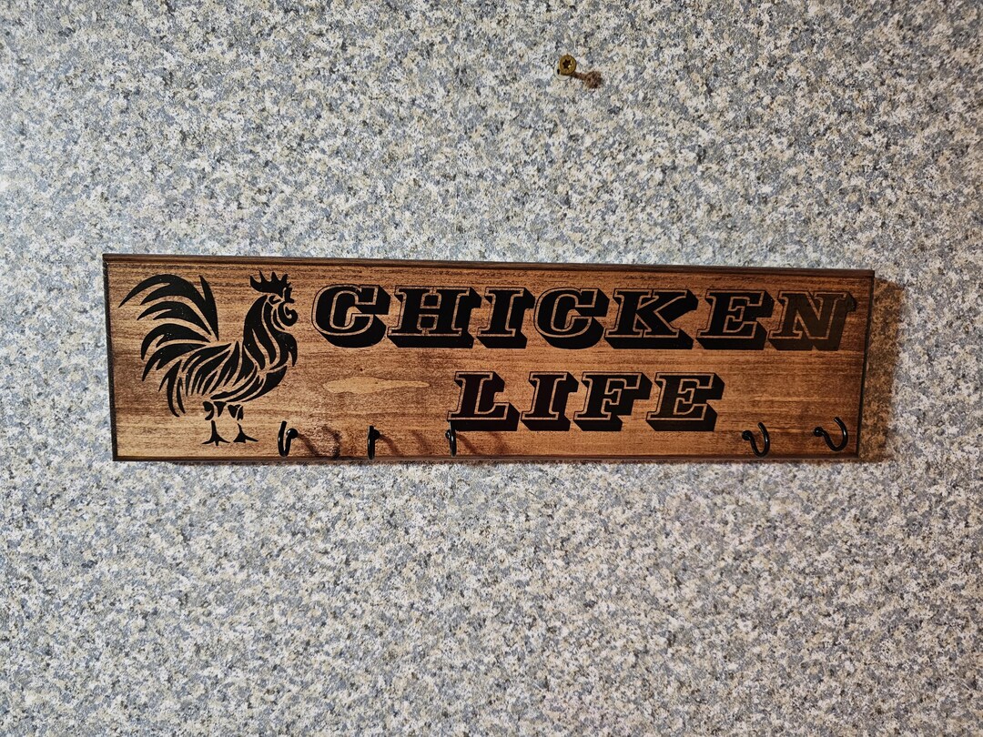 Chicken Key Rack Hand Made Chicken Life Key Holder - Etsy