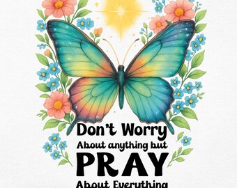 Pastel Butterfly Cross PNG | Floral Memorial Sublimation Design | Christian Inspirational Digital Download | Rainbow Clipart