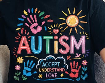 Autism accept understand love png | Autism awareness png | Autism png design | Sublimation design download