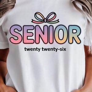Class of 2026 PNG | Coquette Senior 2026 PNG | Pink Girly Graduation PNG | Preppy Senior Shirt Design | Senior Mom Sublimation