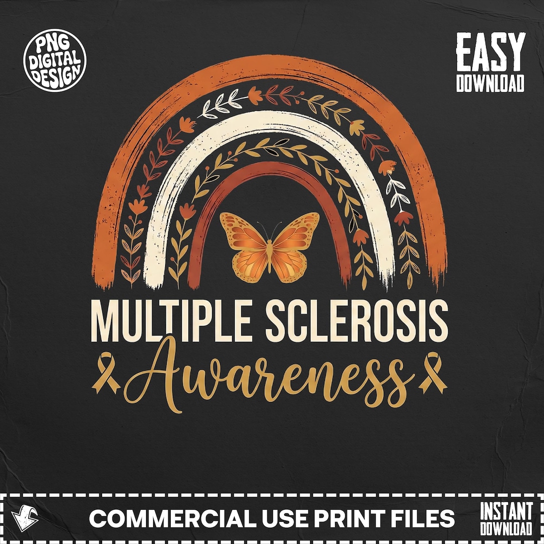 Multiple Sclerosis Awareness PNG, MS Warrior Digital Design, Boho ...