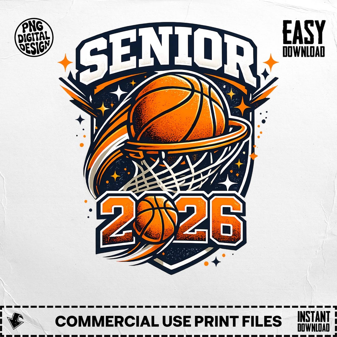 Senior 2026 Basketball PNG, Digital Download, Class of 2026 Design ...