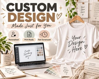 Custom Graphic Design Digital File, Personalized PNG Service, Custom T-Shirt Design Print Ready, Bespoke Art Request Digital Download