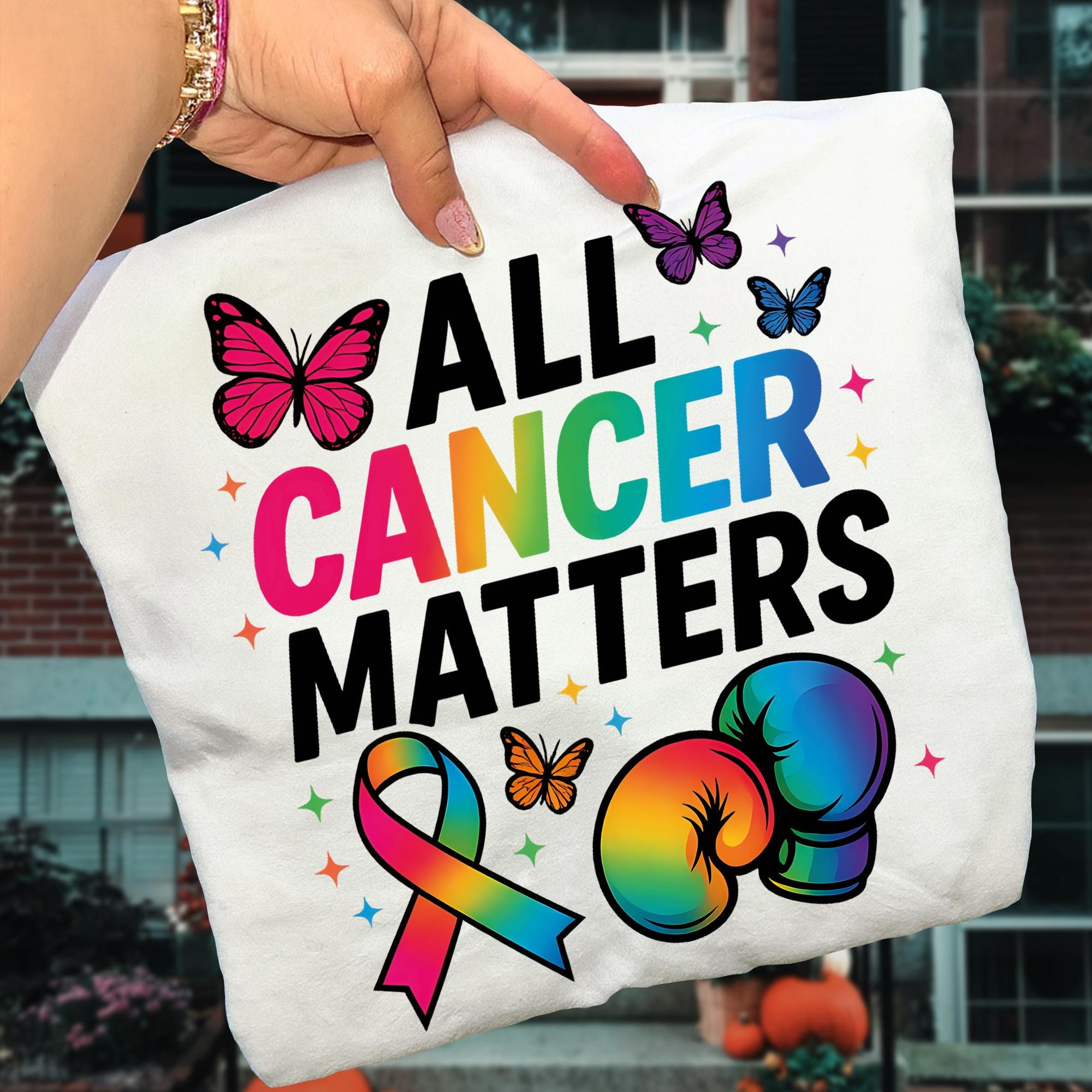 All Cancer Matters PNG | Rainbow Awareness Ribbon | Boxing Gloves ...