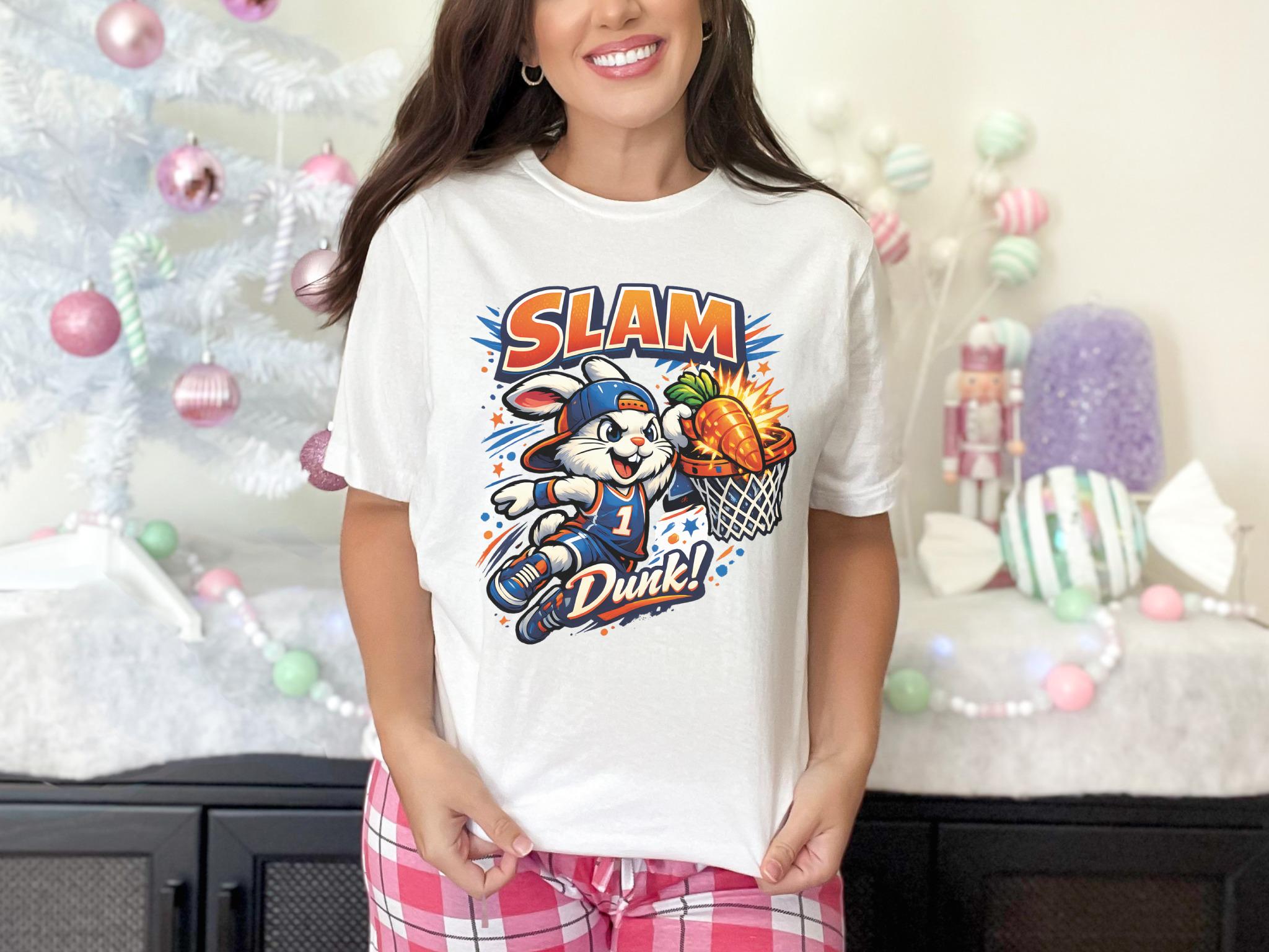 Slam Rabbit Bunny Slam Dunk PNG, Rabbit Basketball Digital Art, Cartoon Design, T ...
