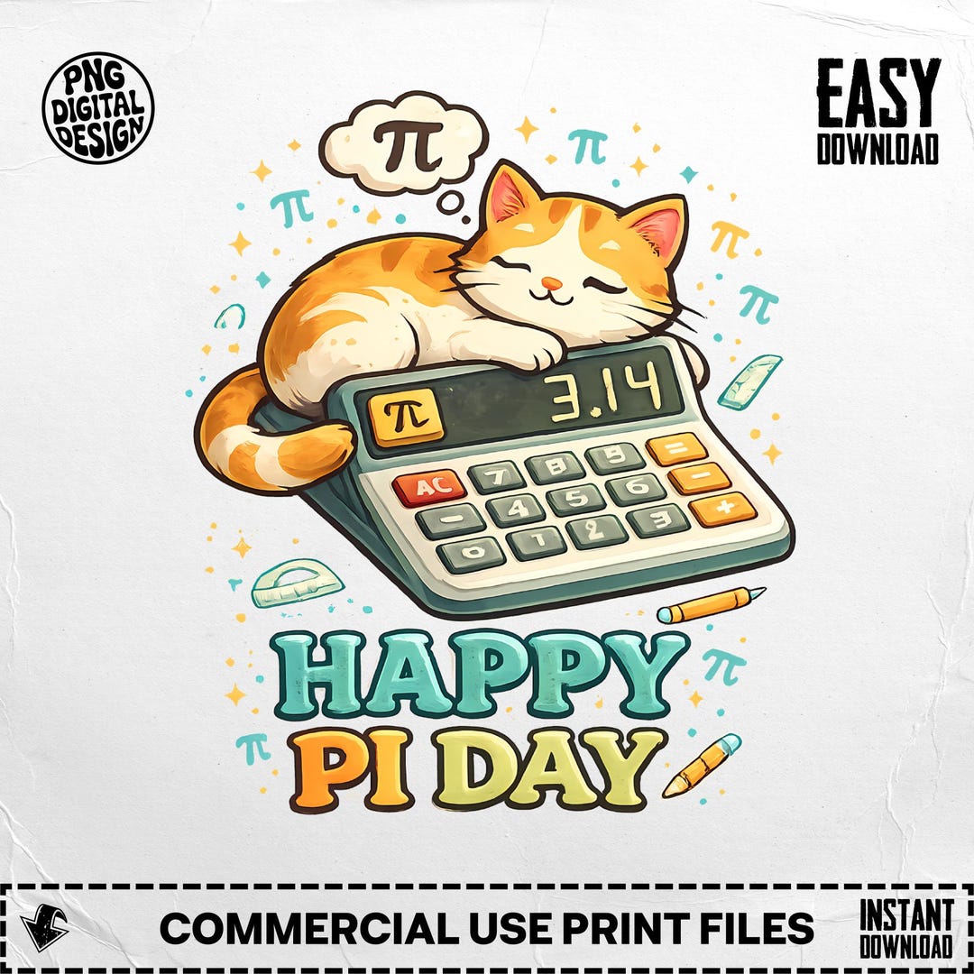 Pi Is Meet Rabbit Happy Pi Day Cat PNG, Cute Math Teacher Gift Digital Download ...