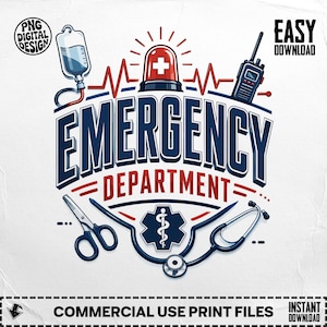 Pronto Soccorso PNG / Infermiere del Pronto Soccorso PNG / Arte medica paramedica / Design digitale per primi soccorritori / File per sublimazione per eroi della sanità