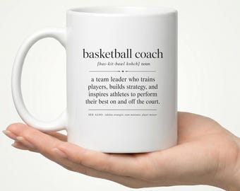 Basketball Coach Definition Mug | End of Season Thank You Gift for Team Leader | Sports Mentor Appreciation Cup | Coach Birthday Present