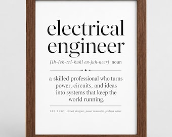 Electrical Engineer Gift, Electrical Engineer Wall Art, Gifts For Electrical Engineer, Electrical Engineer Wall Decor, Engineer Gifts