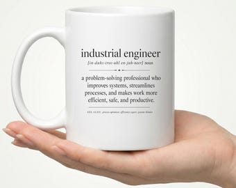 Industriingenjörsmugg IE-examenspresent, rolig ingenjörskaffekopp, definitionsmugg för problemlösare, present till ingenjörsstudent