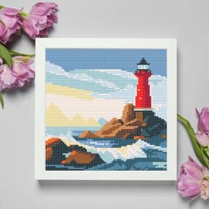 Lighthouse Cross Stitch Pattern - Downloadable Digital Printed PDF ...