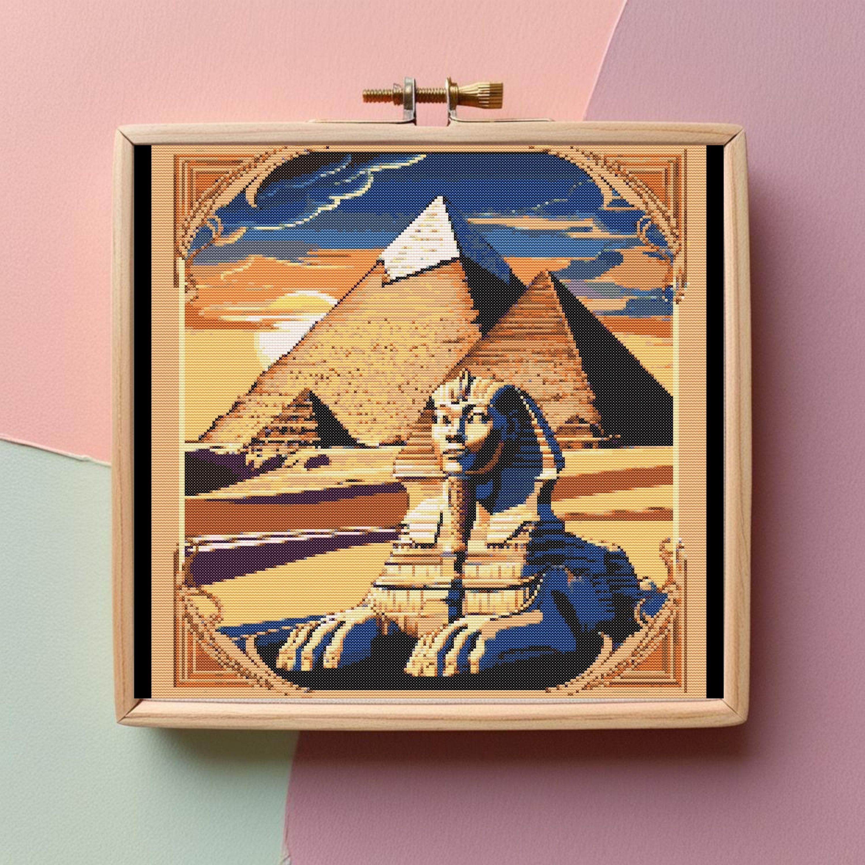 Pyramids Embroidery Giza Pyramids Cross Stitch Pattern: Egypt Travel Embroidery (PDF) - Etsy