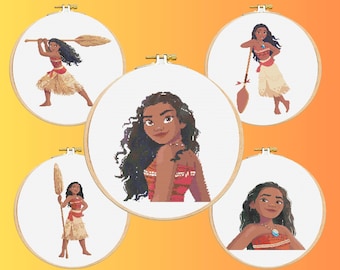 Moana und ihre Freunde Kreuzstich Anleitung - Disney Ocean Art (PDF)