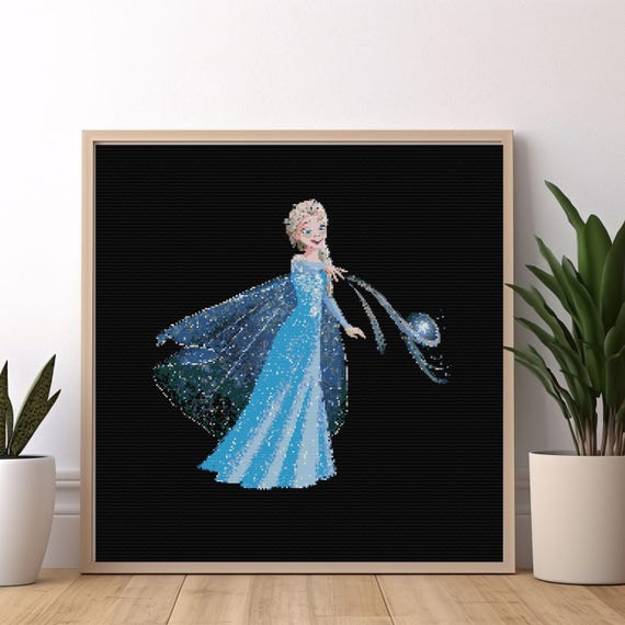 Elsa (frozen) Cross Stitch Pattern - 19 Color Magical Queen