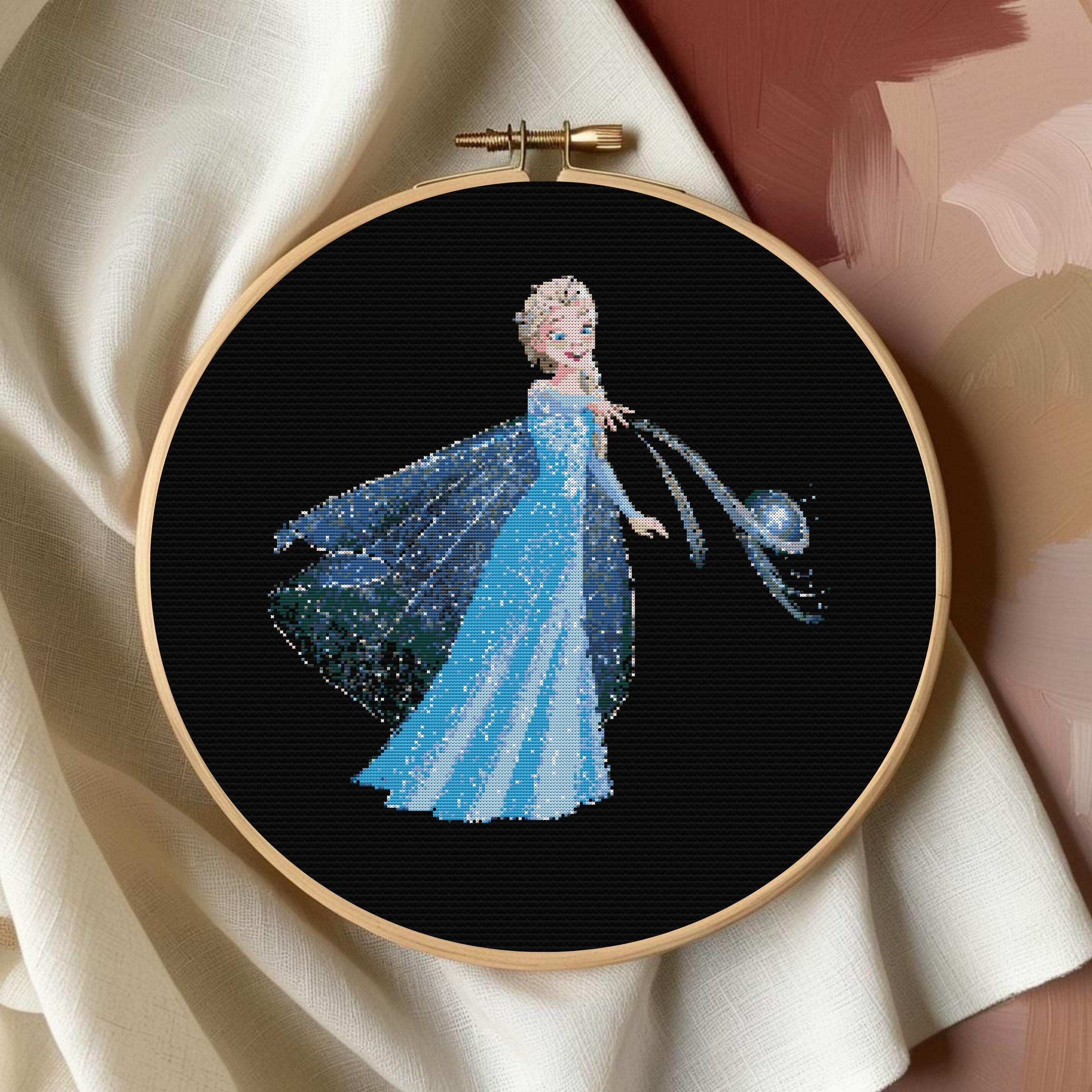 elsa様オーダー Elsa (frozen) Cross Stitch Pattern - 19 Color Magical Queen