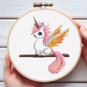 Magical Unicorn Cross Stitch Pattern - Downloadable Digital Printed PDF Design