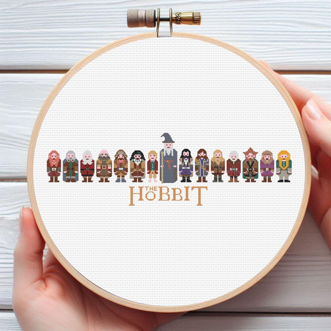 Hobbit Movie Characters Cross Stitch Pattern | Fantasy Panorama PDF ...