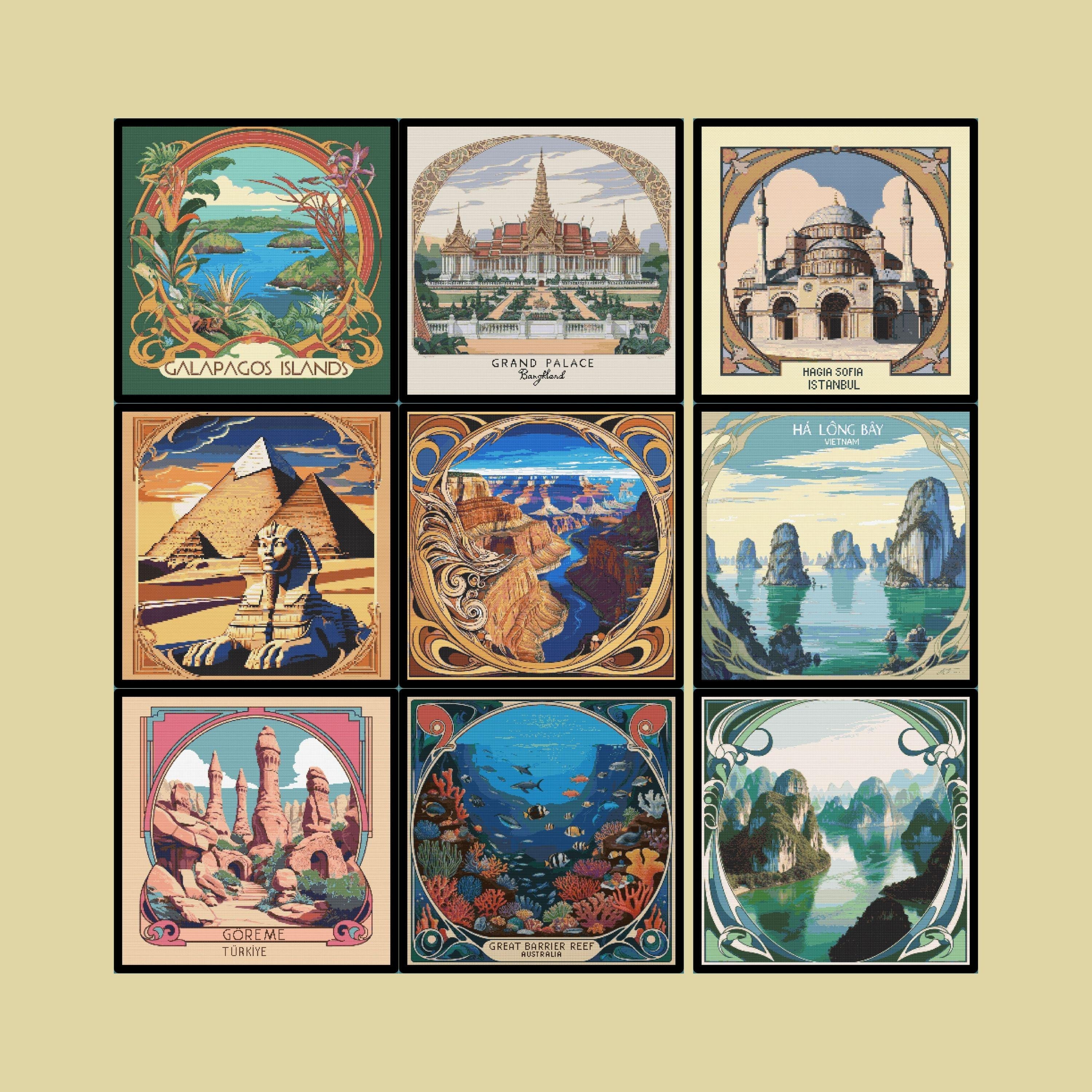 40+ Most Visited Places Cross Stitch Pattern Bundle - Downloadable ...
