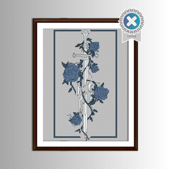 Narsil Sword Cross Stitch Pattern – Lord of the Rings Downloadable Digital Printed PDF Design