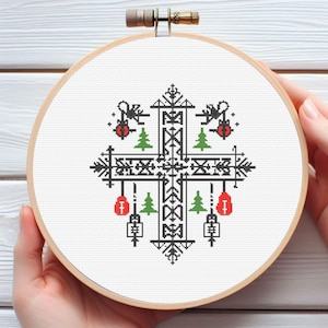 Christian Christmas Cross Stitch Pattern . Downloadable Digital Printed Digital PDF Design