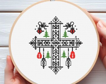 Christian Christmas Cross Stitch Pattern . Downloadable Digital Printed Digital PDF Design