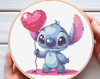Stitch Cross Stitch Pattern | Disney Lilo (PDF Download)