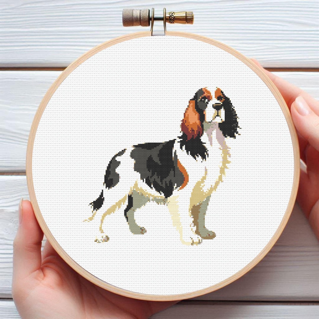 Springer Spaniel Pattern English Springer Spaniel Cross Stitch Pattern - 11 Color Dog Portrait ...