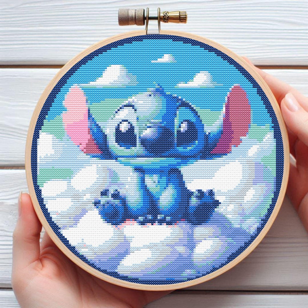 Stitch and Clouds Cross Stitch Pattern - 120x120 Stitches - Digital PDF ...