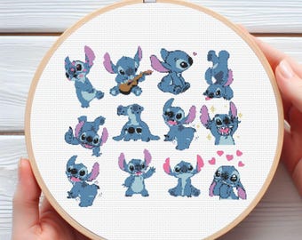 Kreuzstichmuster-Bundle - Lilo and Stitch Serie (Digitaler Download)