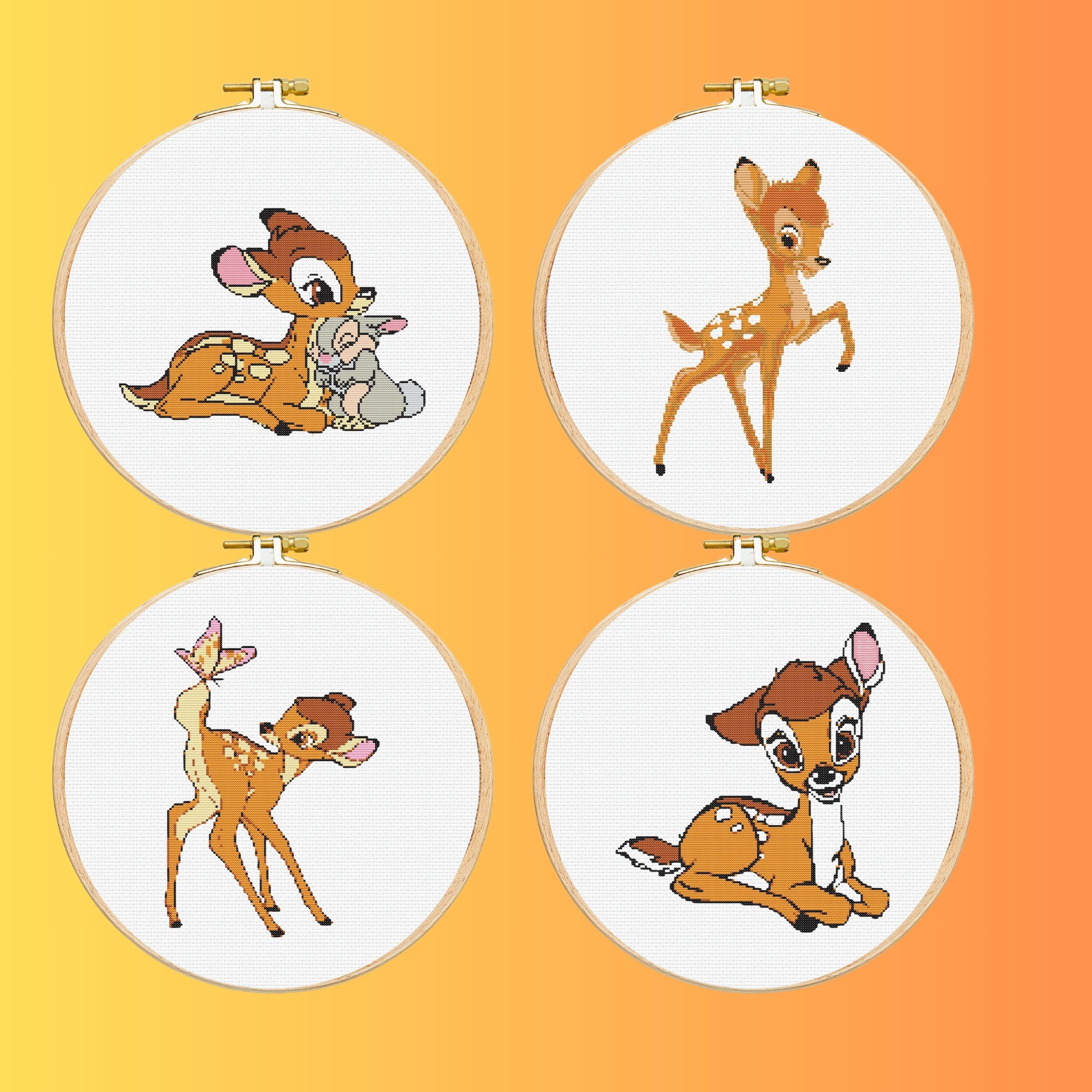 Bambi and Friends Cross Stitch Pattern - 4-pack Forest Series (PDF
