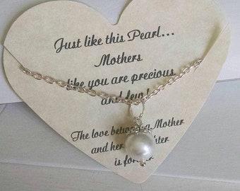 pearl necklace mother daughter mother of the bride mother etsy