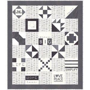 Dream Big Quilt Kit 50" x 57" with Moda The Print Shop Fabric by Sweetwater KIT5740