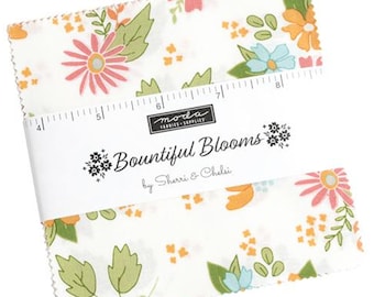 Bountiful Blooms Charm Pack by Sherri & Chelsi for Moda Fabrics 37660PP 42 5" Fabric Squares