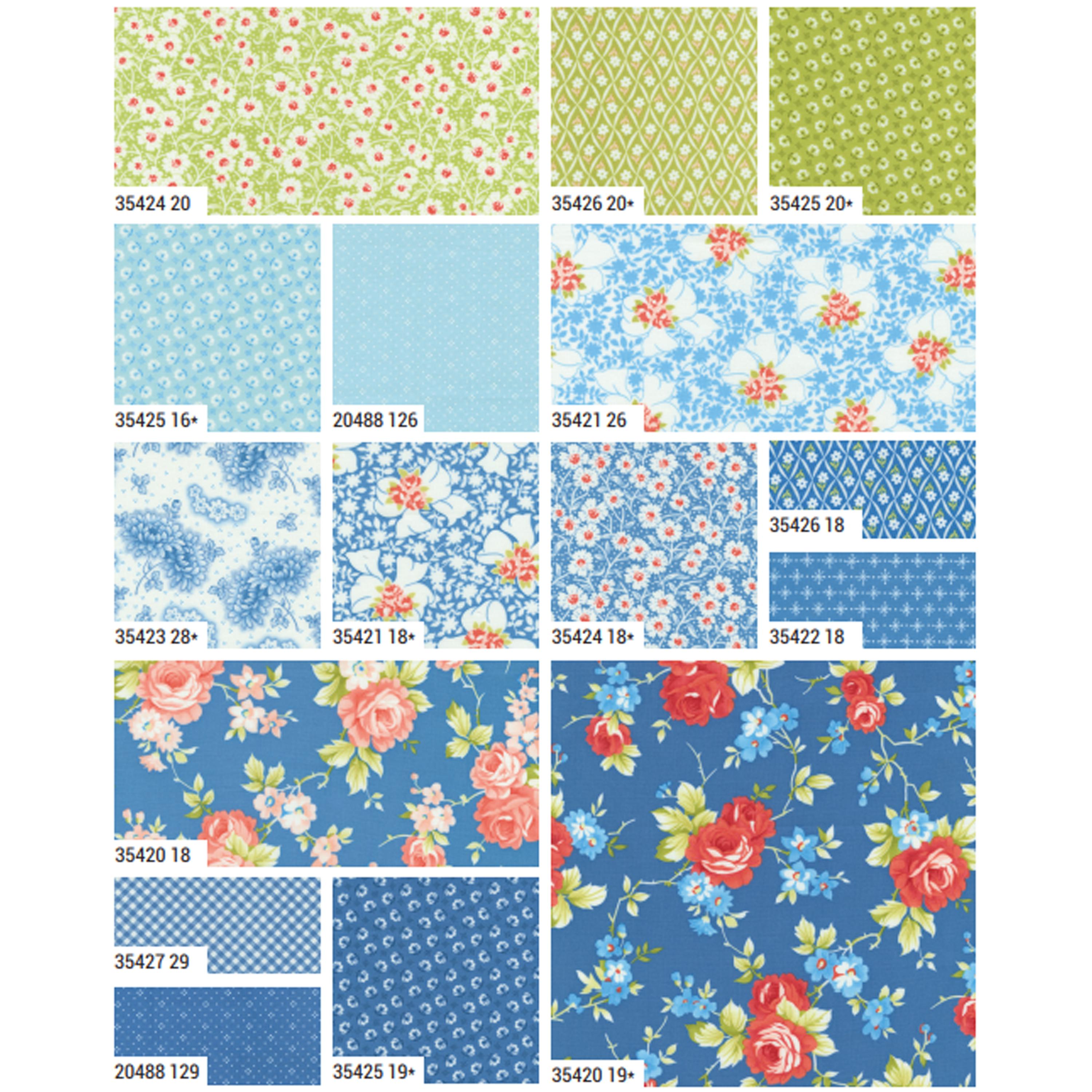 Rosie Mini 2.5" Charm Pack by Fig Tree & Co. for Moda Fabrics 35420MC ...