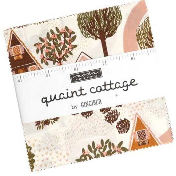 Quaint Cottage Charm Pack by Gingiber for Moda Fabrics 48370PP 42 5" Fabric Squares