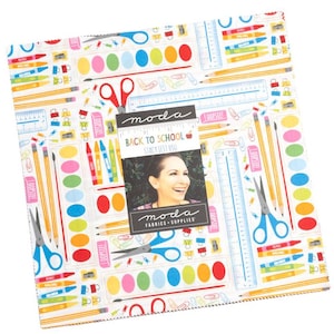 Back to School Layer Cake by Stacy Iest Hsu for Moda Fabrics 20890LC 42 10&quot; Fabric Squares