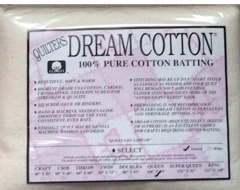 Quilters Dream Queen Natural Cotton Select Quilt Batting 108" x 93"