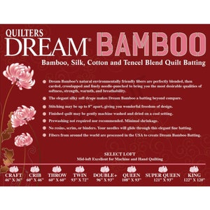 Quilters Dream Queen Bamboo Select Quilt Batting 93" x 108"